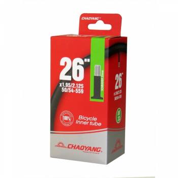 Cámara MTB Chaoyang 26x1.95/2.125 válvula gorda Schrader...