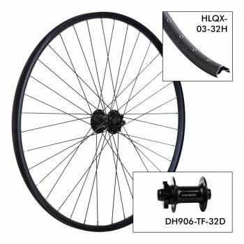 Roue D. QX 03 29  32H   DH906TF 15x100 Disque 6T alu.
