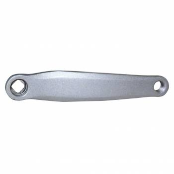 Pedalier gauche carre en aluminium argente   170mm.