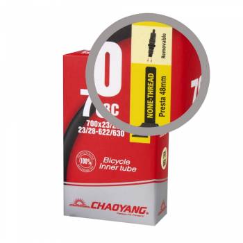 Cámara Road Chaoyang 700x23/28 válvula fina Presta FV48...
