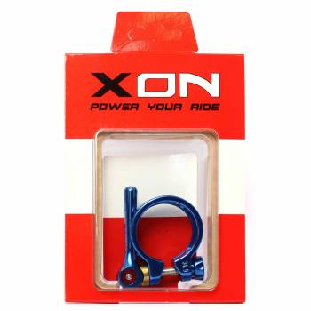 Saddle clamp with X ON quick release   31.8 mm.