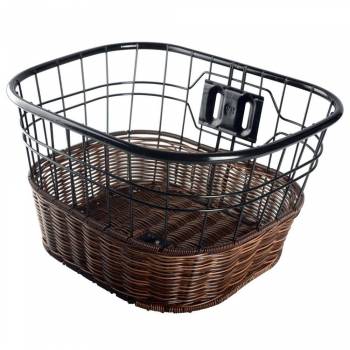 Panier Krayton en acier avec rotin en plastique...