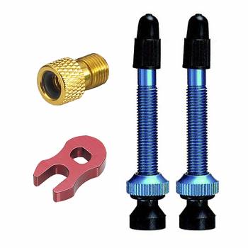 Kit con 2 Válvulas Tubeless X-ON 6061 Alloy T6 - 45 mm +...