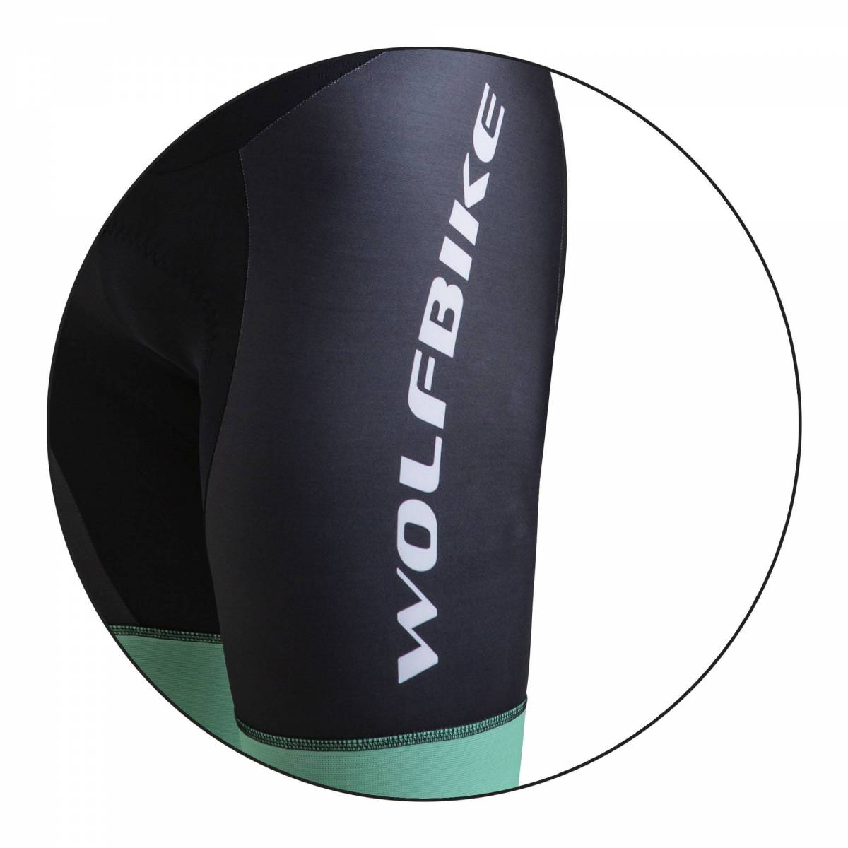 Cuissard a bretelles Wolfbike   Noir Vert