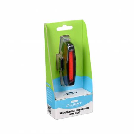 Luz tras. D-LIGHT a tija sillín 5 funciones - Recargable USB 30 LEDS 50 lumens