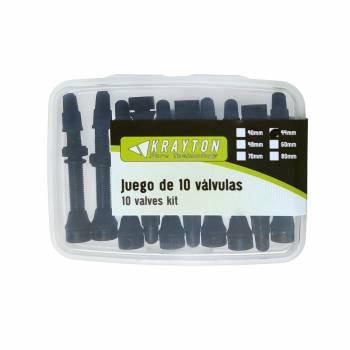 Tubeless Valves Krayton Mousse Aluminium Noir   44mm...