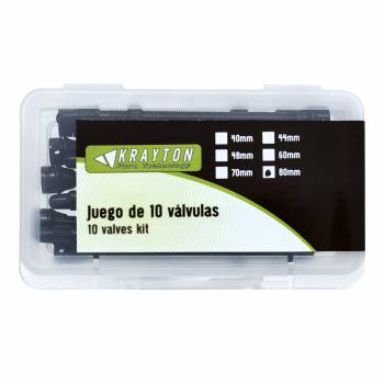 Válvulas Tubeless Krayton Mousse Aluminio Negro - 80mm -...