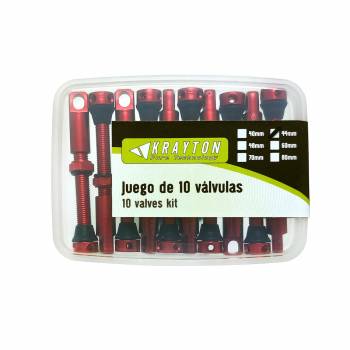 Tubeless Valves Krayton Alum. Red screwdriver cap   44mm...