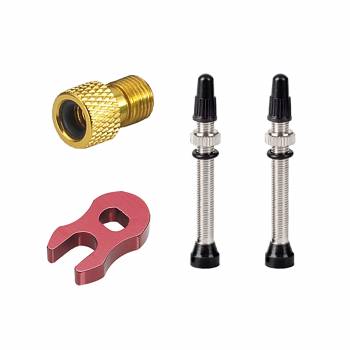 Kit avec 2 Tubeless Valves Krayton Brass CP   48mm...