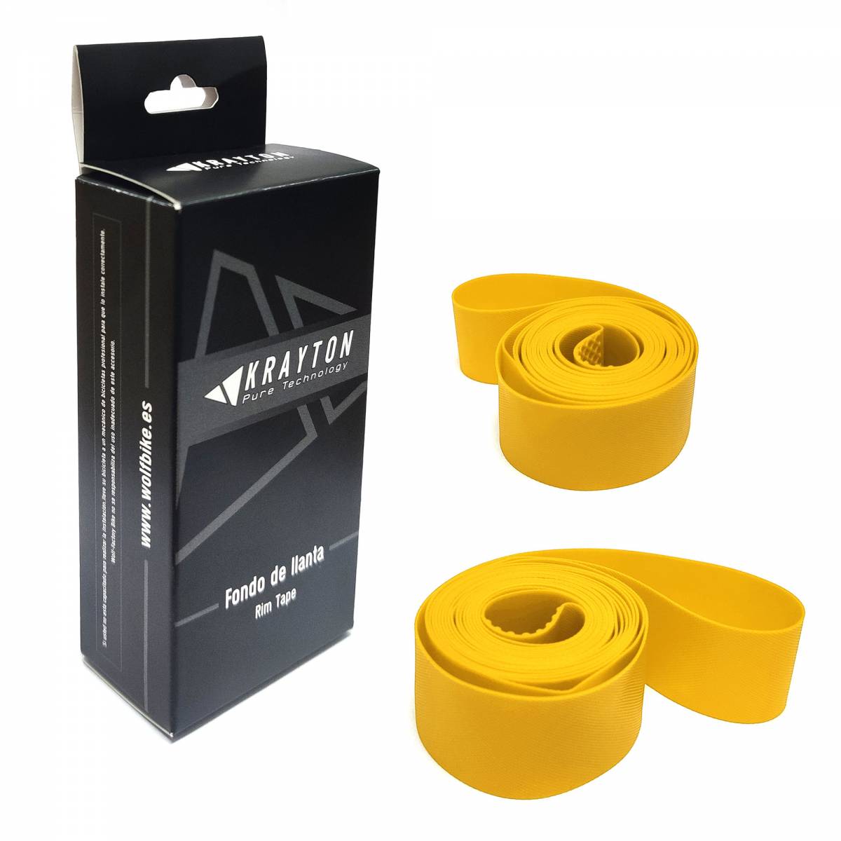 Krayton rim tape 27.5x22 AV   Yellow PVC   Box...
