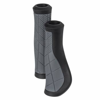 Pair of ergonomic rubber MTB City grips   136mm