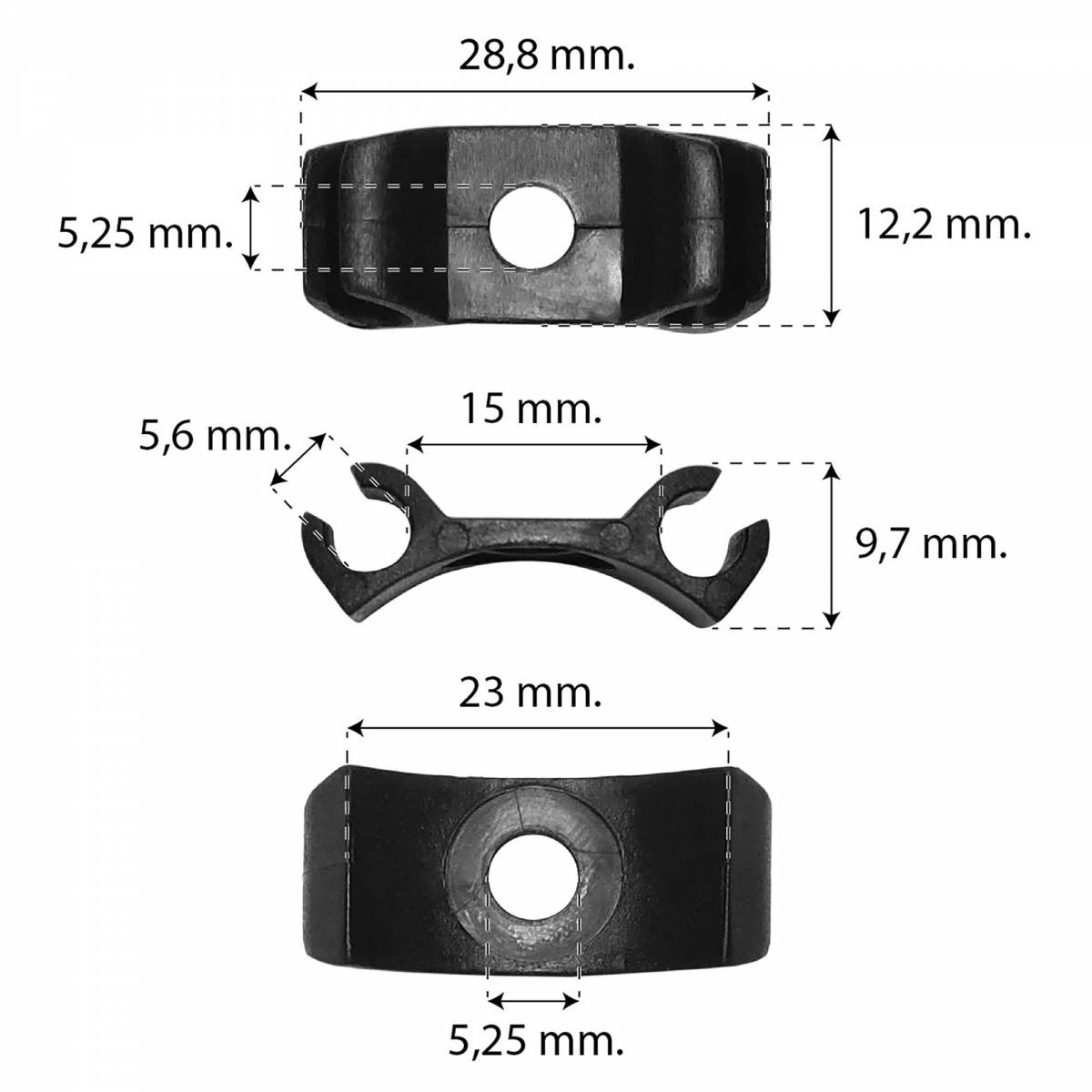 Guía doble Krayton pasafunda de cambio plástico...