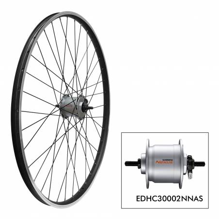 Wheel D. GA19 700C 36H black   Shim. Nexus Dynamo nut DC3000 6V 3W