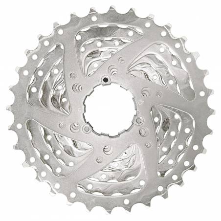 Piñón cassette SunRace CSM66 8AV BOX - 8v - 11/34T - Shi HG - NICKEL