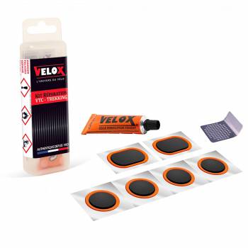 Kit reparación pinchazos Velox City (6 parches + tubo 5ml...