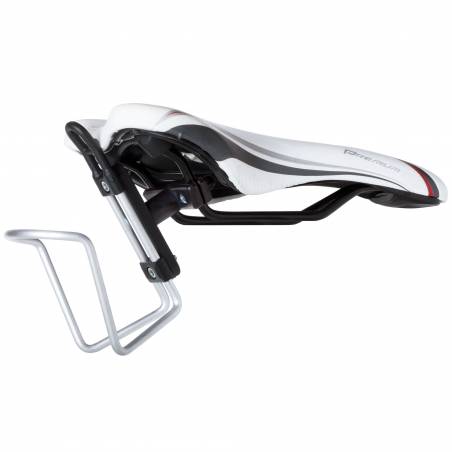 Support to fix bottle cage under the saddle