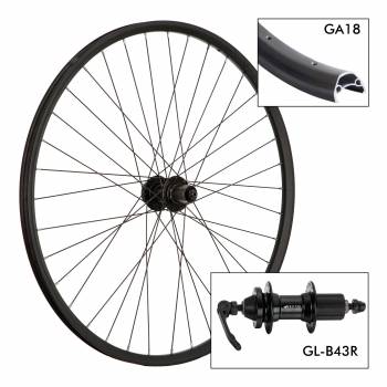 Roue T. KR 18 27.5  36H   B43R 9x135 Disc 6T alum. SHI 8...