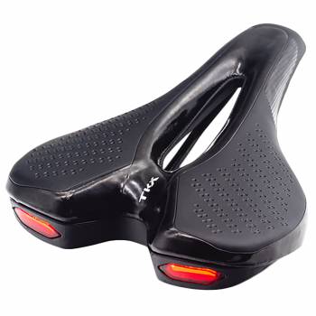 TKX MTB saddle with double rear light   250x150x75mm