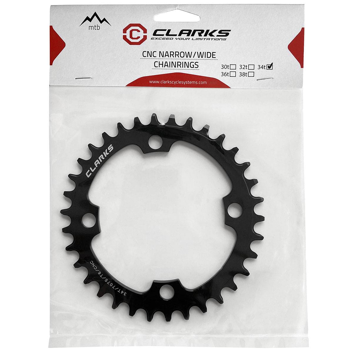 Plato MTB Clarks aluminio CCR-03 - BCD 104mm -...