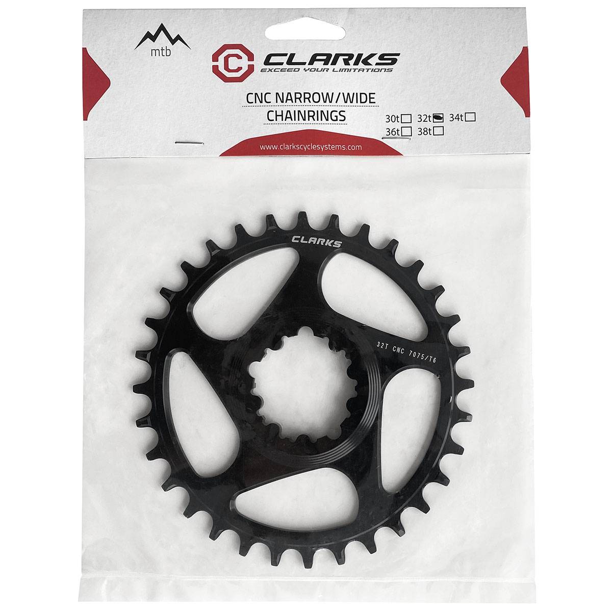 Plato MTB Clarks aluminio CCR-04 - 9-11v - 32T