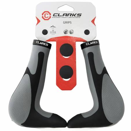 Par de puños MTB/City goma y aluminio ergonómicos con acople integrado - 130mm