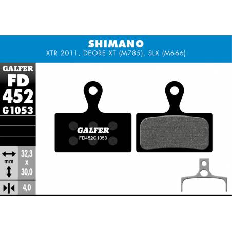 Set 30 past. freno Galfer Performance Shimano XTR 2011, Deore XT M785, SLX M666