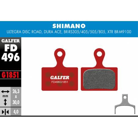 Set 30 past. freno Galfer Adv.Shi.Ultegra disc,Dura Ace,RS305/405/505/805, XTR