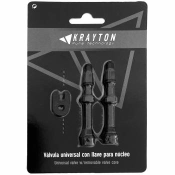 Válvula Tubeless Krayton Mousse Aluminio Negro - 44mm -...