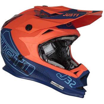 Just1 J32 Kids Vertigo Junior Helmet   Blue OrangeFluor