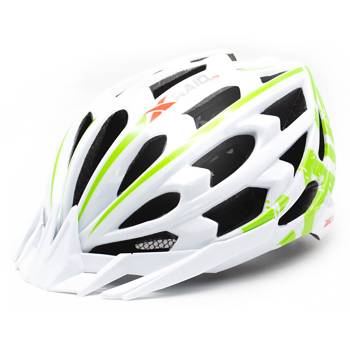 In mold technology adult helmet with visor for road and MTB