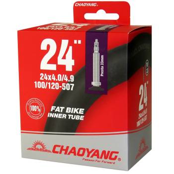 Cámara Fat Bike Chaoyang 24x4.0-4.9 válvula fina Presta...