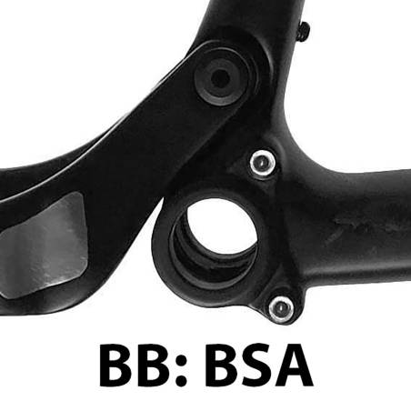 Cuadro carbono MTB S5 Full Suspension - Negro/Azul - Talla L (19)