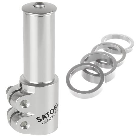 Elevador extensor de altura en Satori ahead 1 1/8´ con 4 espaciadores - Silver