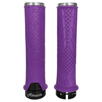 Pair of MTB grips with aluminium end fittings   125mm