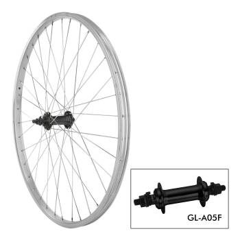 Roue D. P20 26  28H argent   A05F 3 8x100 V Brake acier...