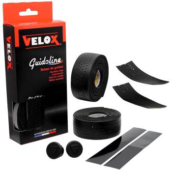 Cinta de manillar Guidoline Velox perforada - Negro - 2...