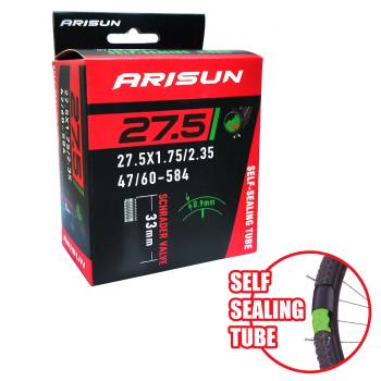 Cámara MTB Arisun sellante GEL 27x1.75/2.35 válvula gorda...