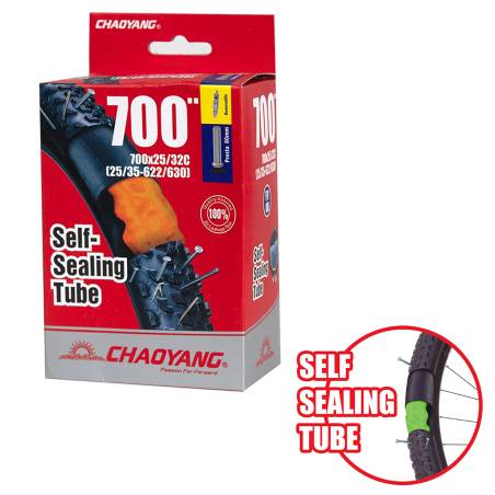 Cámara Road Chaoyang sellante 700x25/32 válvula fina Presta FV80 obús d. - 1 und