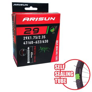Cámara MTB Arisun sellante GEL 29x1.75/2.35 válvula fina...