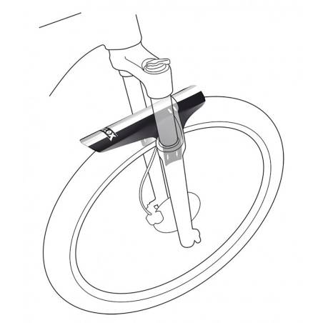 Guardabarros delantero Velox - Collares reutilizables - Negro/Naranja