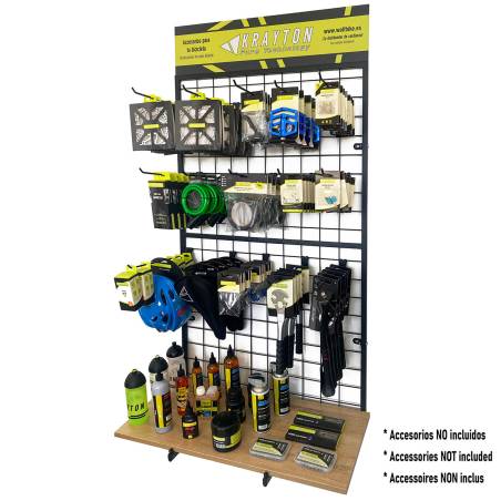 Malla metálica Krayton a la pared con 15 ganchos - 85x136cm.