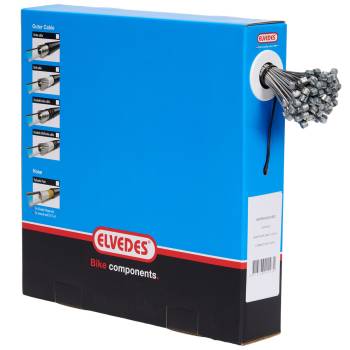 Caja 100 cables freno MTB 1x19 hilos Elvedes inox liso...