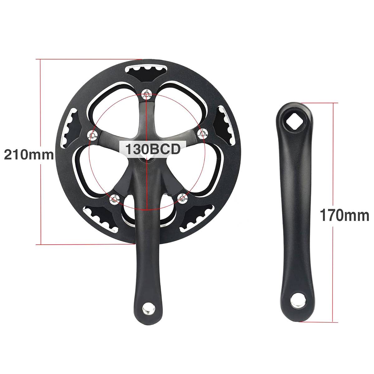 Juego bielas MTB/CITY 7/8/9/10v - 170mm - 48T -...