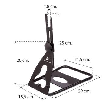 Support de sol reglable pour les roues arriere de 12  a 29 