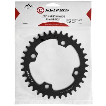 Clarks aluminum MTB chainring CCR 03   BCD 104mm   9 11v...
