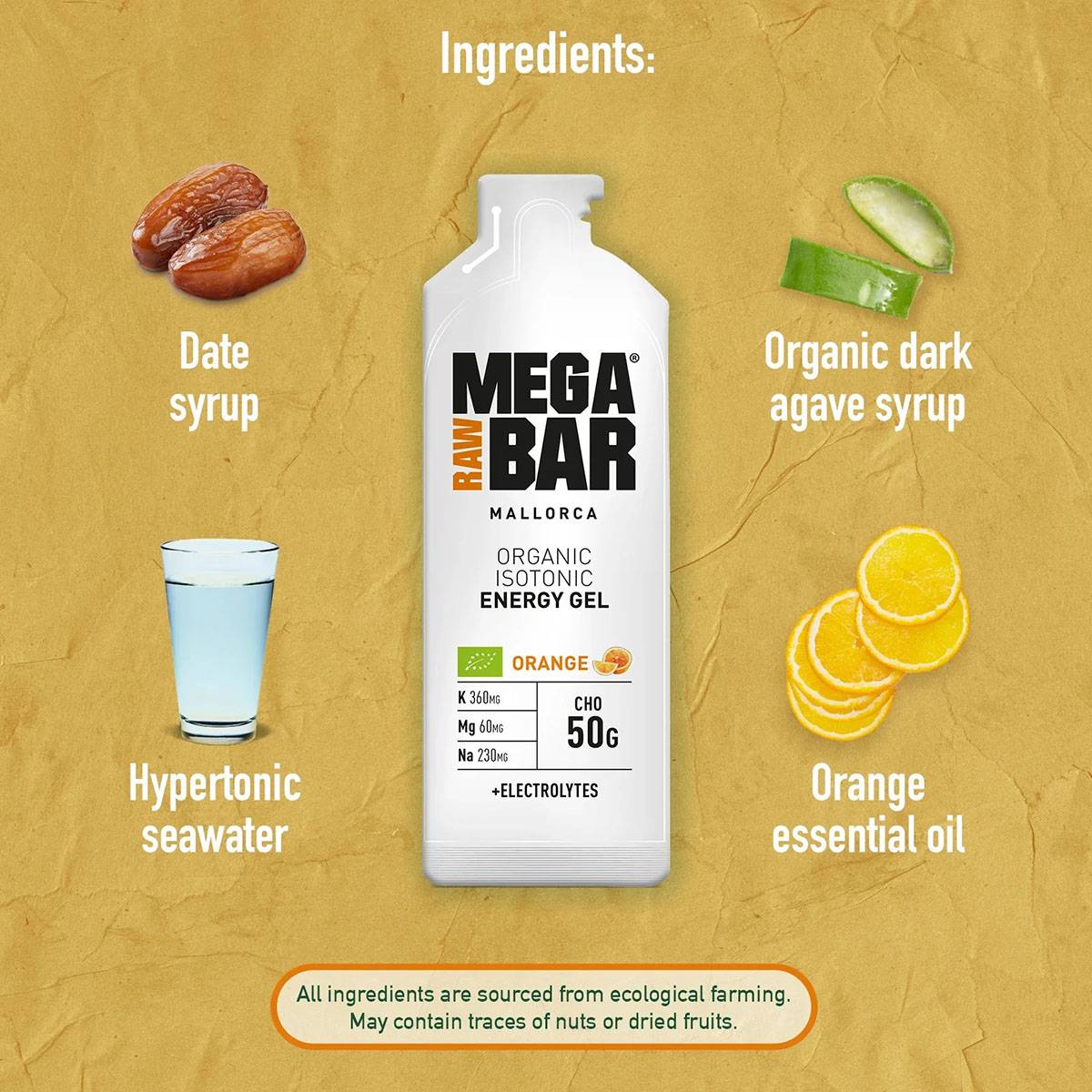 Gel energético con electrolitos - Naranja -...