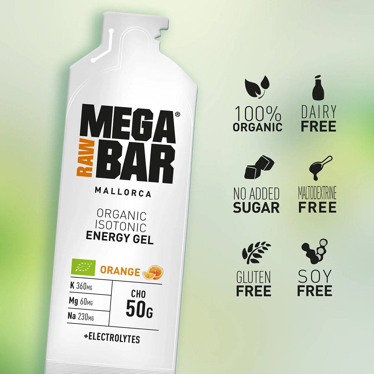 Gel energético con electrolitos - Naranja -...