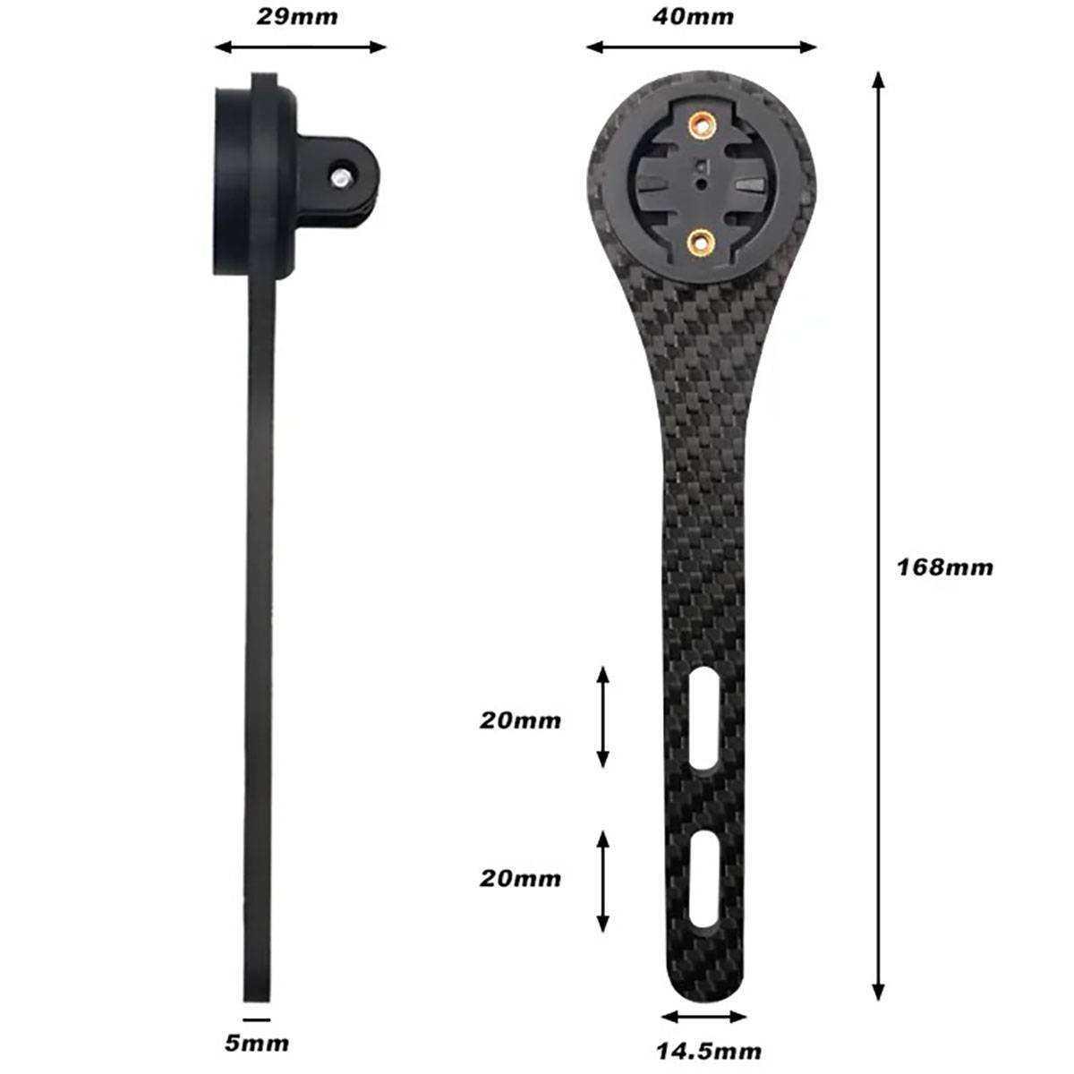 Soporte cuentakilómetros carbono - Garmin/GoPro...