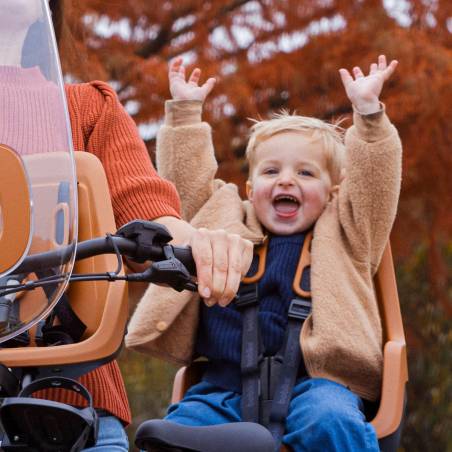 Silla infantil Bobike One Maxi 1P&E-BD - Suj. a cuadro y portabultos - Chocolate