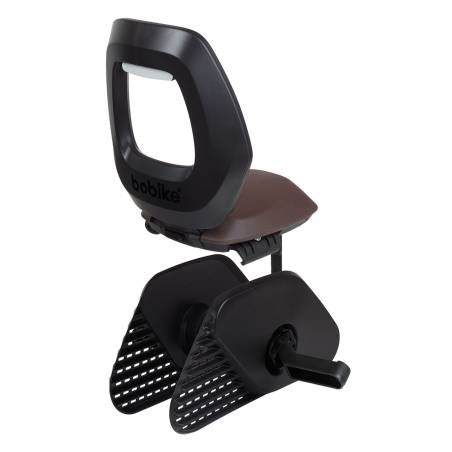 Silla infantil Bobike One Junior - Sujeción a portabultos - Negro/MarrónOscuro
